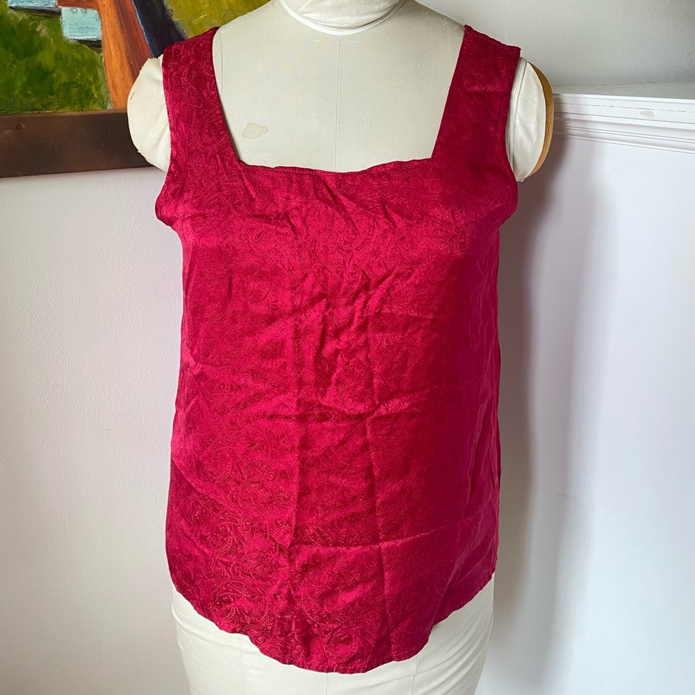 Vintage Lucie Ann 100% Silk Sleeveless Top